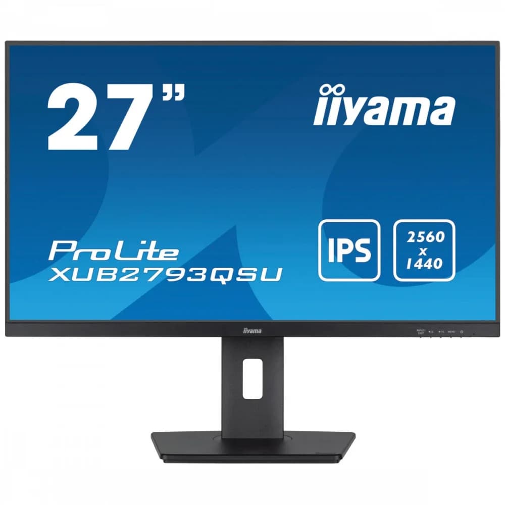 Монитор Iiyama 27" ProLite XUB2793QSU-B7 черный IPS LED 1ms 16:9 HDMI M/M матовая HAS Piv 1300:1 300cd 178гр/178гр 2560x1440 100Hz DP 2K USB 5.6кг