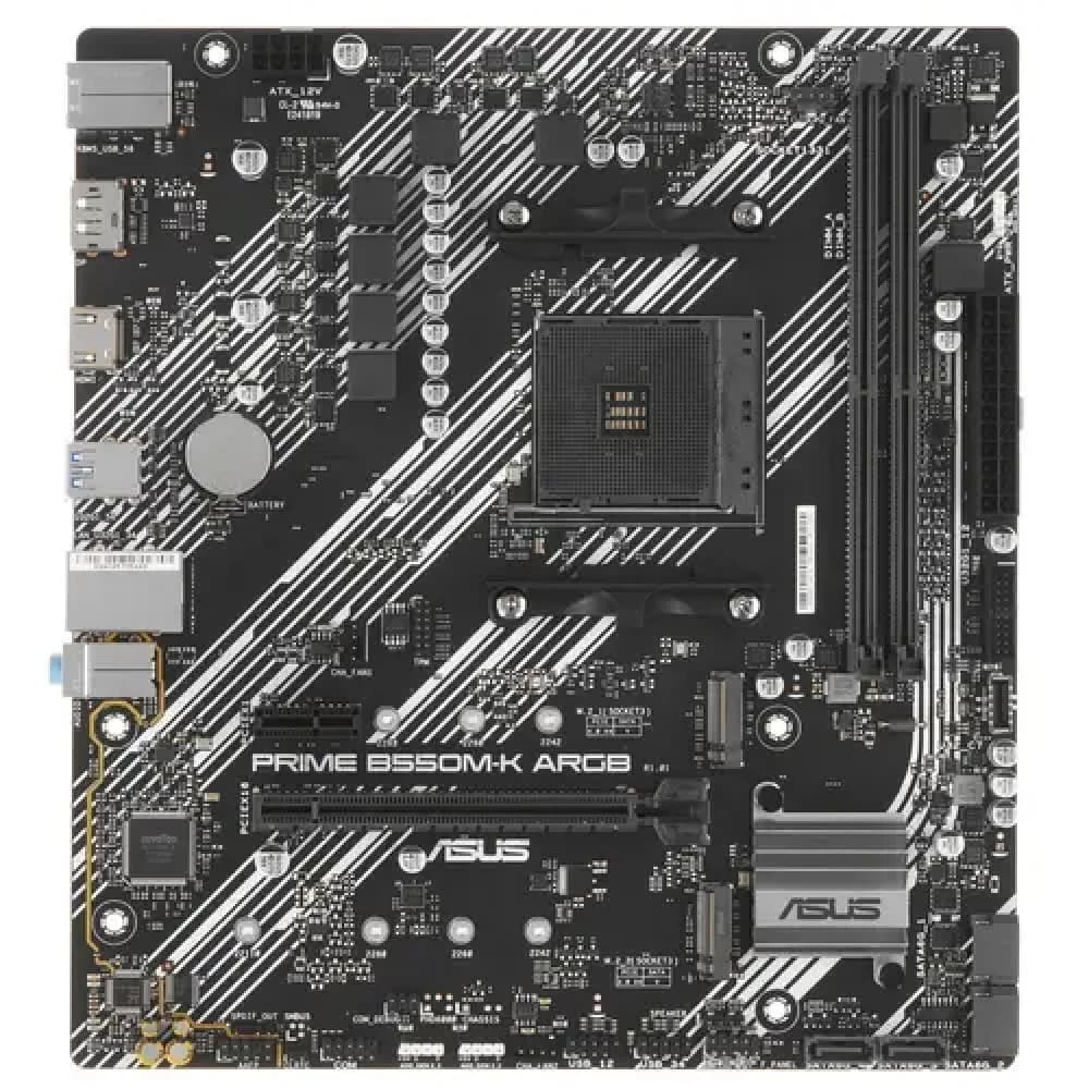Материнская плата ASUS PRIME B550M-K ARGB AM4 2xDDR4 4xSATA3 RAID 2xM.2 HDMI DP mATX