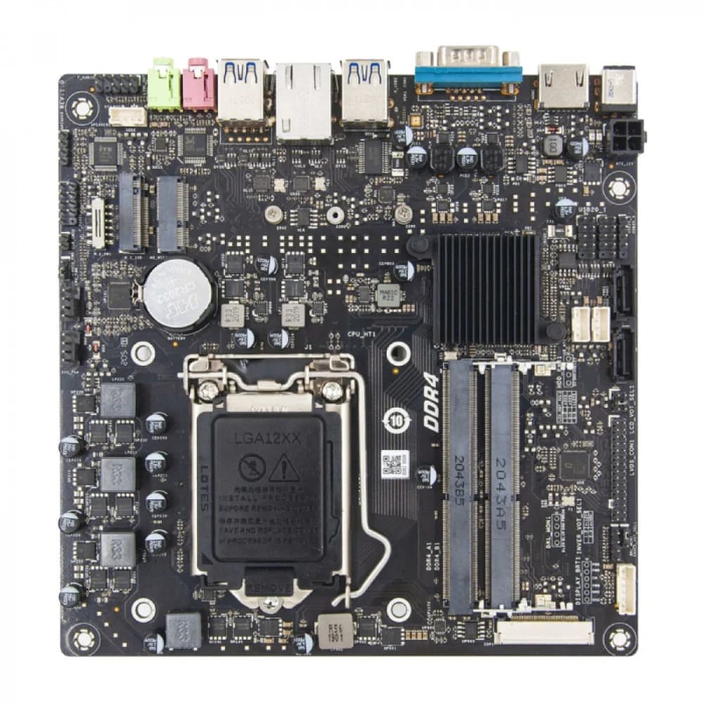 WB H510 (LGA1200 10-11Gen (TDP 65W), H510, SO-DDR4(2666MHz)x2, 1xM.2-M 2260/2280,1xM.2-E 2230, 2xSATA3, 4xUSB 3.0, 1xCOM, 1xHDMI, 1xGBLan, 1xMic, 1x Audio out, Thin-ITX) С ГАСКЕТКОЙ