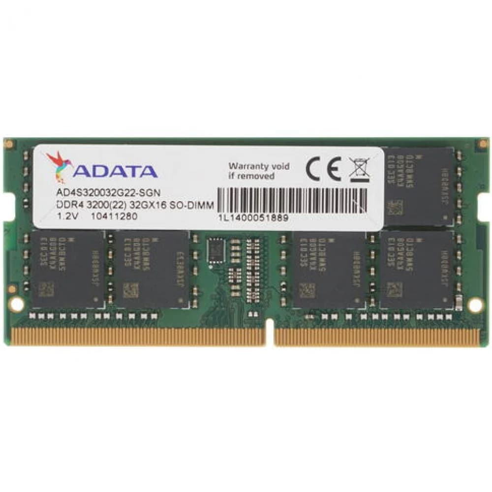 32GB ADATA DDR4 3200 SO DIMM Premier AD4S320032G22-SGN Non-ECC, CL22, 1.2V, RTL (933539)