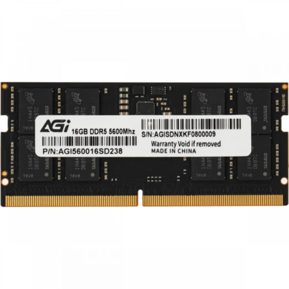 ОЗУ AGI SODIMM 16Gb DDR5, 5600MT/s, CL40, 1.1v, AGI560016SD238-ST