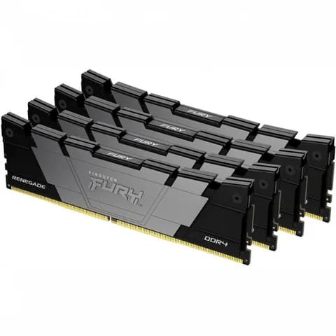 Память DDR4 4x32GB 3200MHz Kingston KF432C16RB2K4/128 Fury Renegade Black RTL Gaming PC4-25600 CL16 DIMM 288-pin 1.35В kit dual rank с радиатором Ret