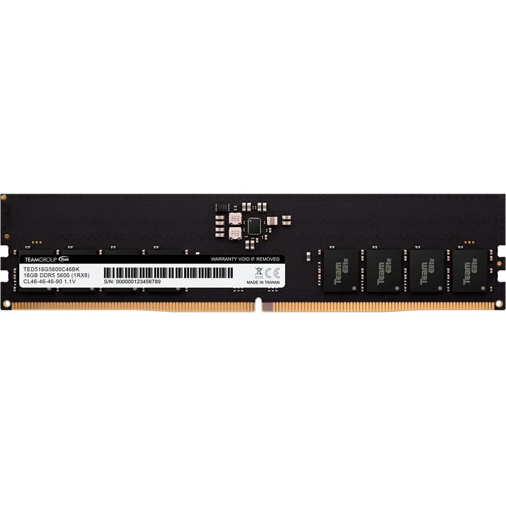 Оперативная память 16GB 5600MHz DDR5 Team Group ELITE PC5-44800 CL46 TED516G5600C4601