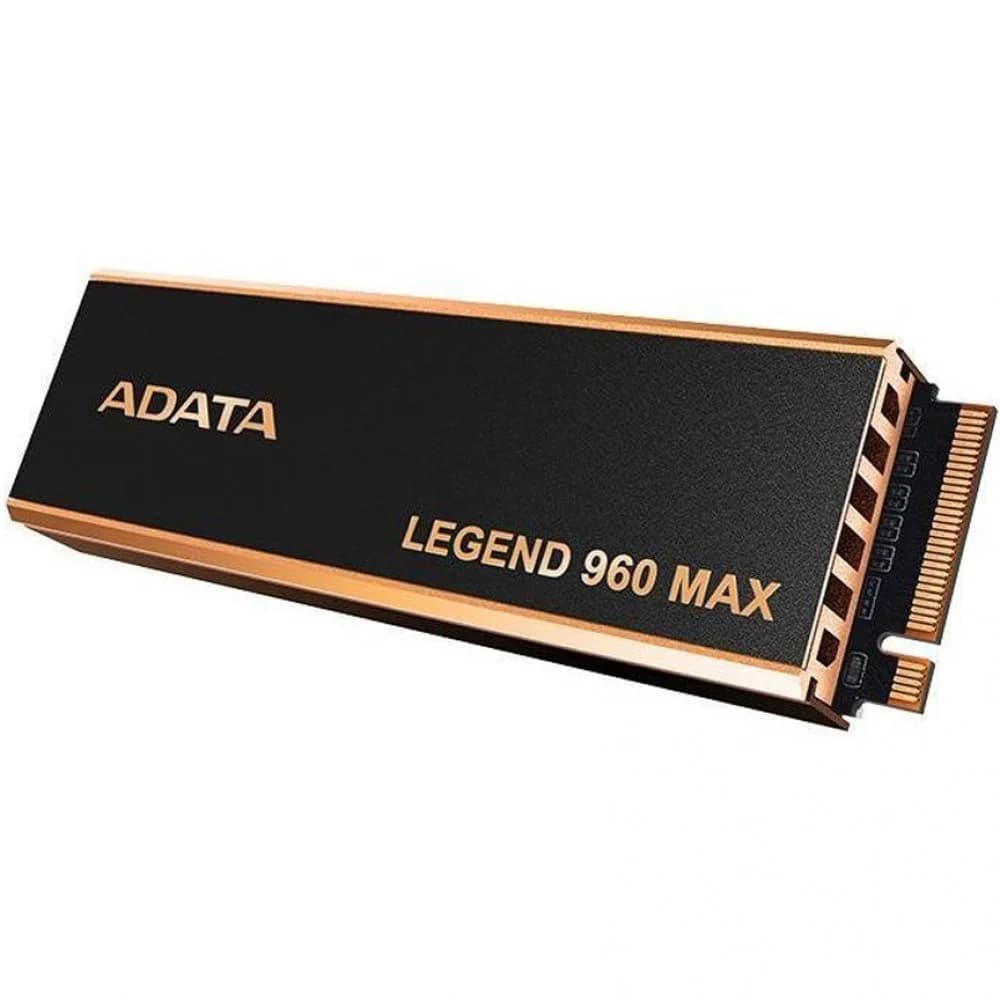 Твердотельный накопитель/ ADATA SSD LEGEND 960 MAX, 1000GB, M.2(22x80mm), NVMe 1.4, PCIe 4.0 x4, 3D NAND, R/W 7400/6000MB/s, IOPs 730 000/610 000, DRAM buffer 1000MB, TBW 780, DWPD 0.43, with BIG He
