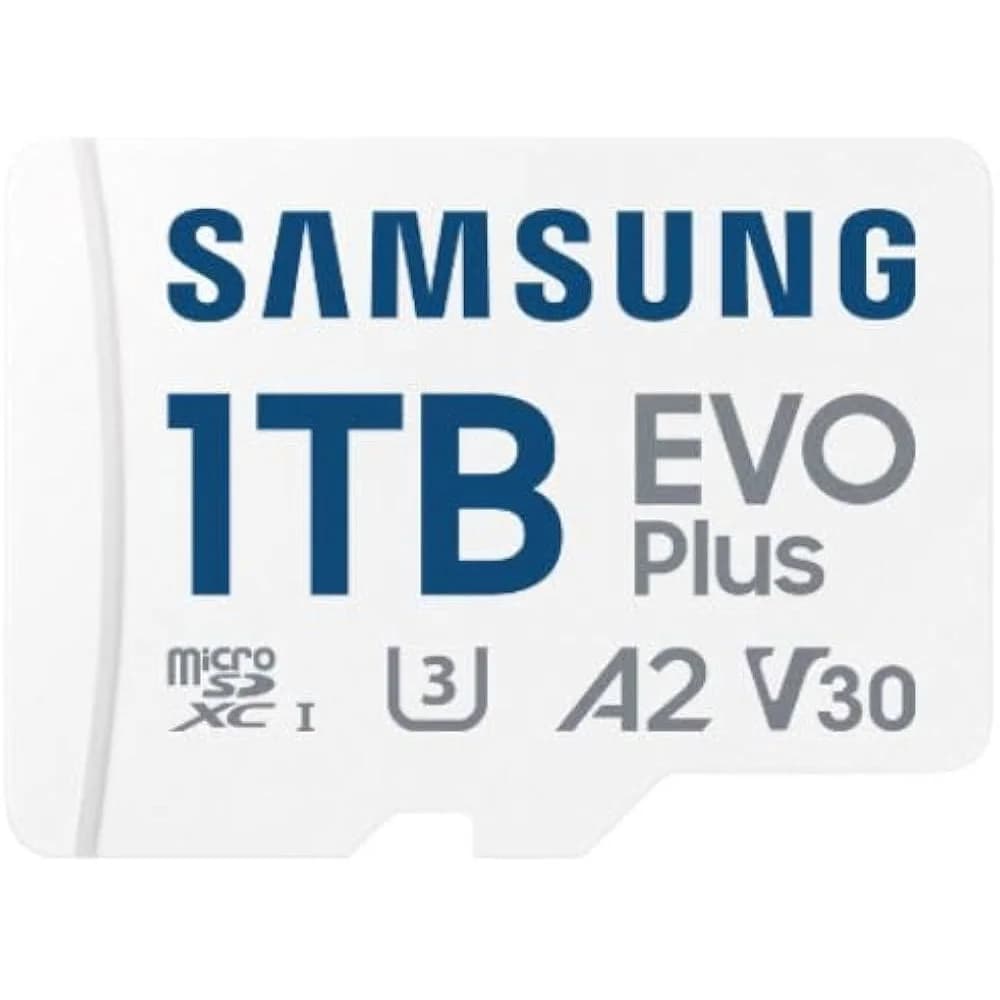 Флеш карта microSDXC 1TB Samsung EVO Plus Class 10, A2, V30, UHS-I (U3), W 90 МБ/с, R 160 МБ/с, <MB-MC1T0SA/EU> адаптер на SD