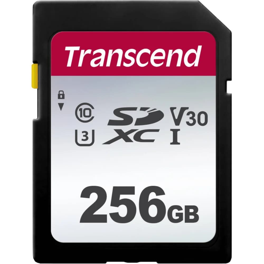 Карта памяти SD 256GB Class 10 U3 Transcend TS256GSDC300S