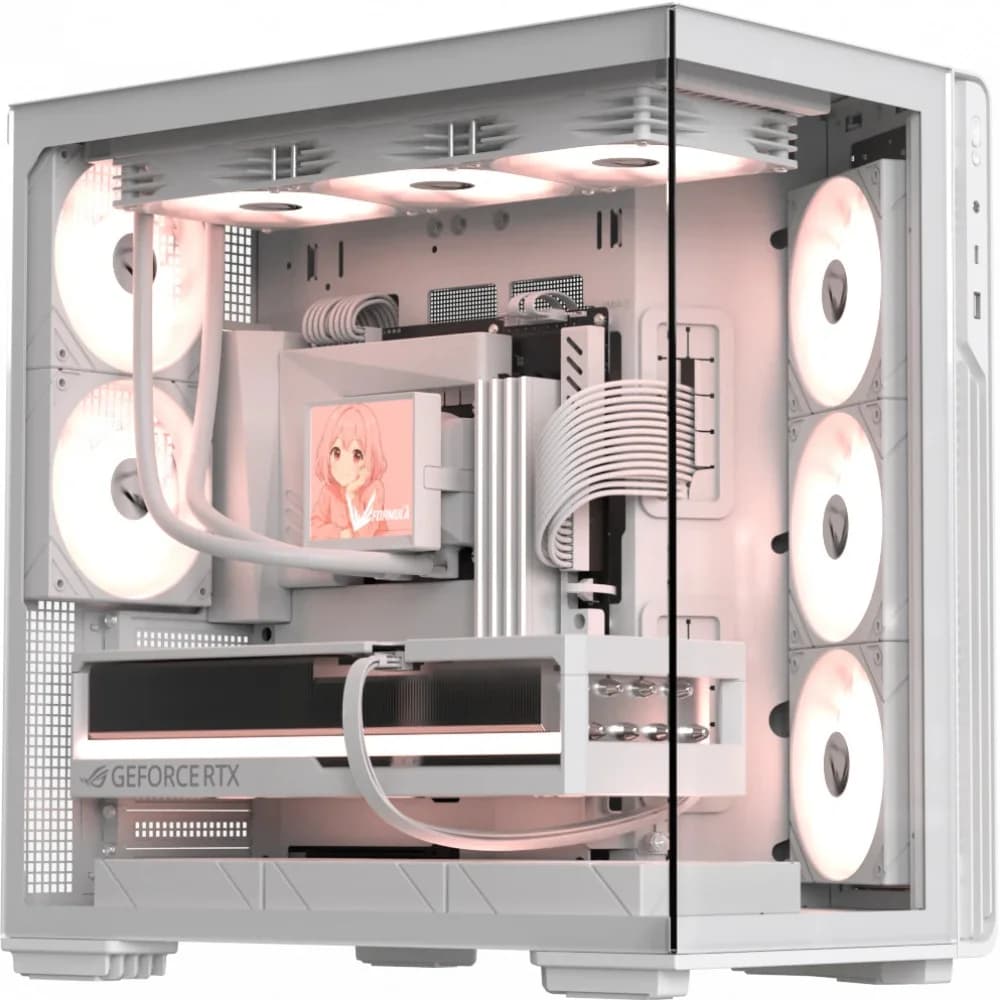 Компьютерный корпус, Formula V, Crystal Z7 PA White, EATX/ATX/micro ATX, USB Type C/3.0*1, HD-Audio, Кулер 4*120 мм ARGB, Высота процессорного кулера до 175мм, Длина VGA до 435мм, 3*3.5"/1*2.5", Тол