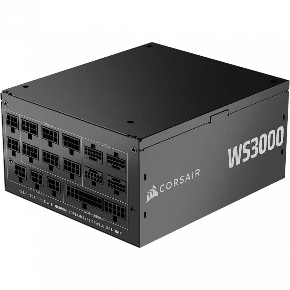 Блоки питания/ Power Supply Corsair WS3000, Model RPS0237, 3000W 80+ Platinum (ATX, 3.1, PCIe 5.1, Full modular, 1x24(20+4)pin, 4x12V-2x6, 2x4+4-pin CPU +12V (EPS), 6x4-pin Molex, 8x6+2-pin PCIe, 9x