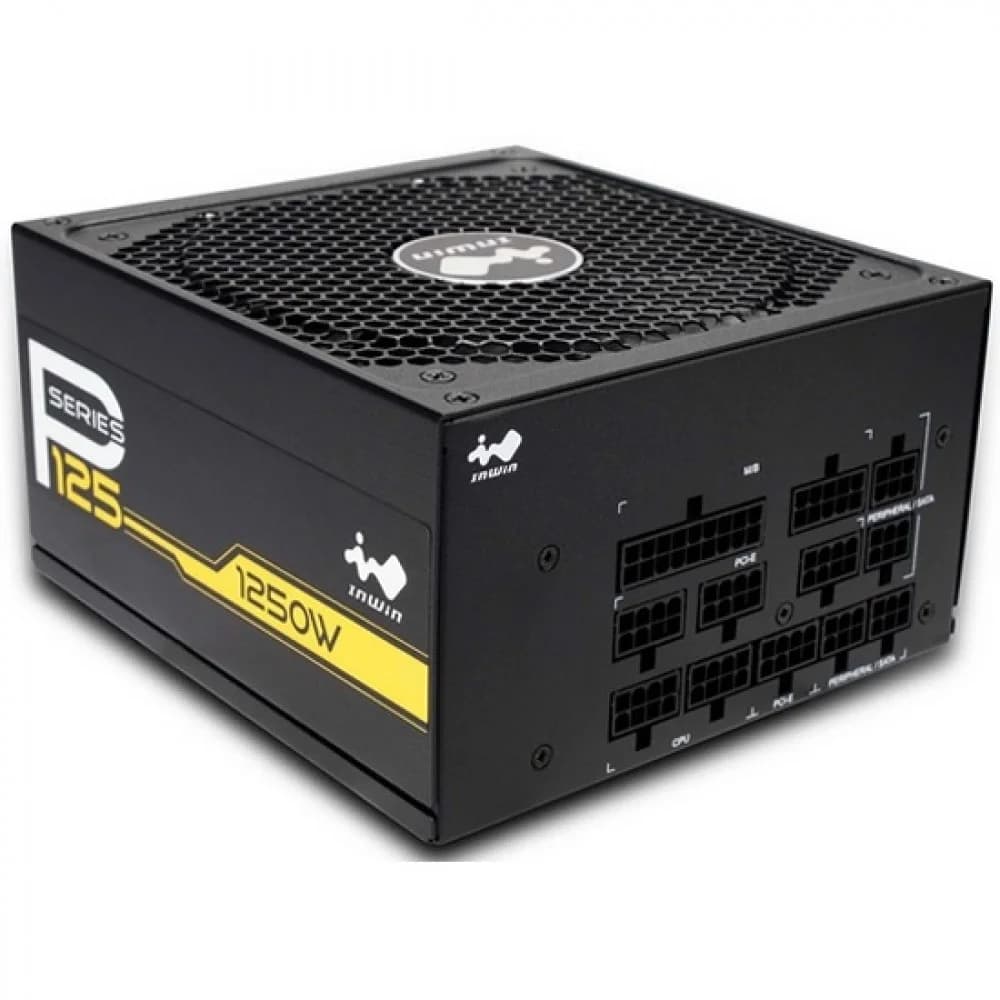 INWIN Power Supply 1250W P125 80plus Gold, w/modularized PSU cable, full range, 135mm fan