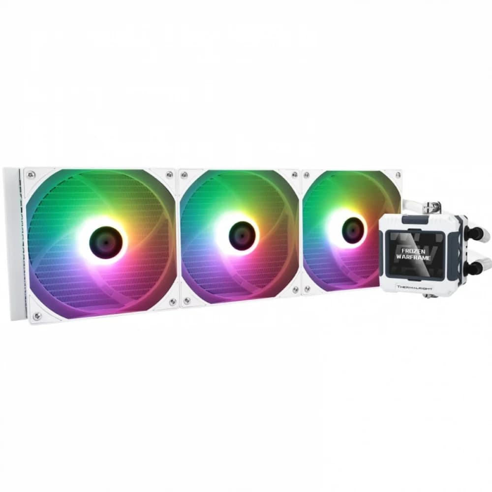 Система водяного охлаждения Thermalright Frozen Warframe 420 ARGB Soc-AM5/AM4/1200/1700/1851 белый 4-pin 29.8dB Al LCD Ret (F-WFRAME-420-WH-ARGB)