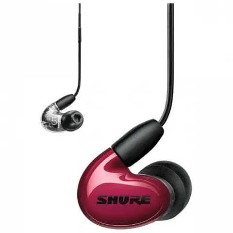 Наушники SHURE Внутриканальные проводные наушники Aonic 5 с гарнитурой, цвет красный