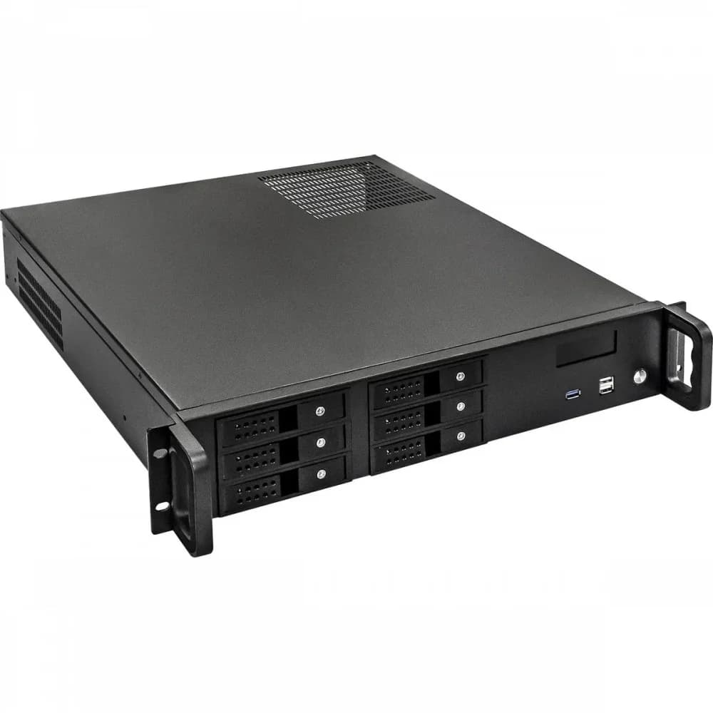 Серверный корпус ExeGate Pro 2U480-HS06 RM 19", высота 2U, глубина 480, без БП, 6xHotSwap, USB