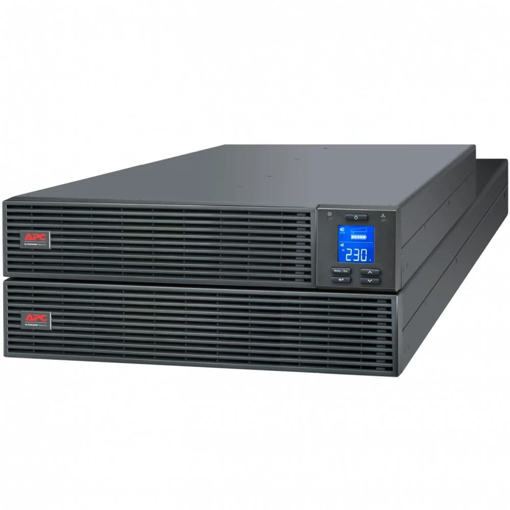 APC Easy UPS On-Line SRV RM, 6.0 kWatt, 6.0 kVA, (1) Hard Wire 3-wire, black, USB, RS-232, SmartSlot, EPO, Extended-run, with Rail Kit