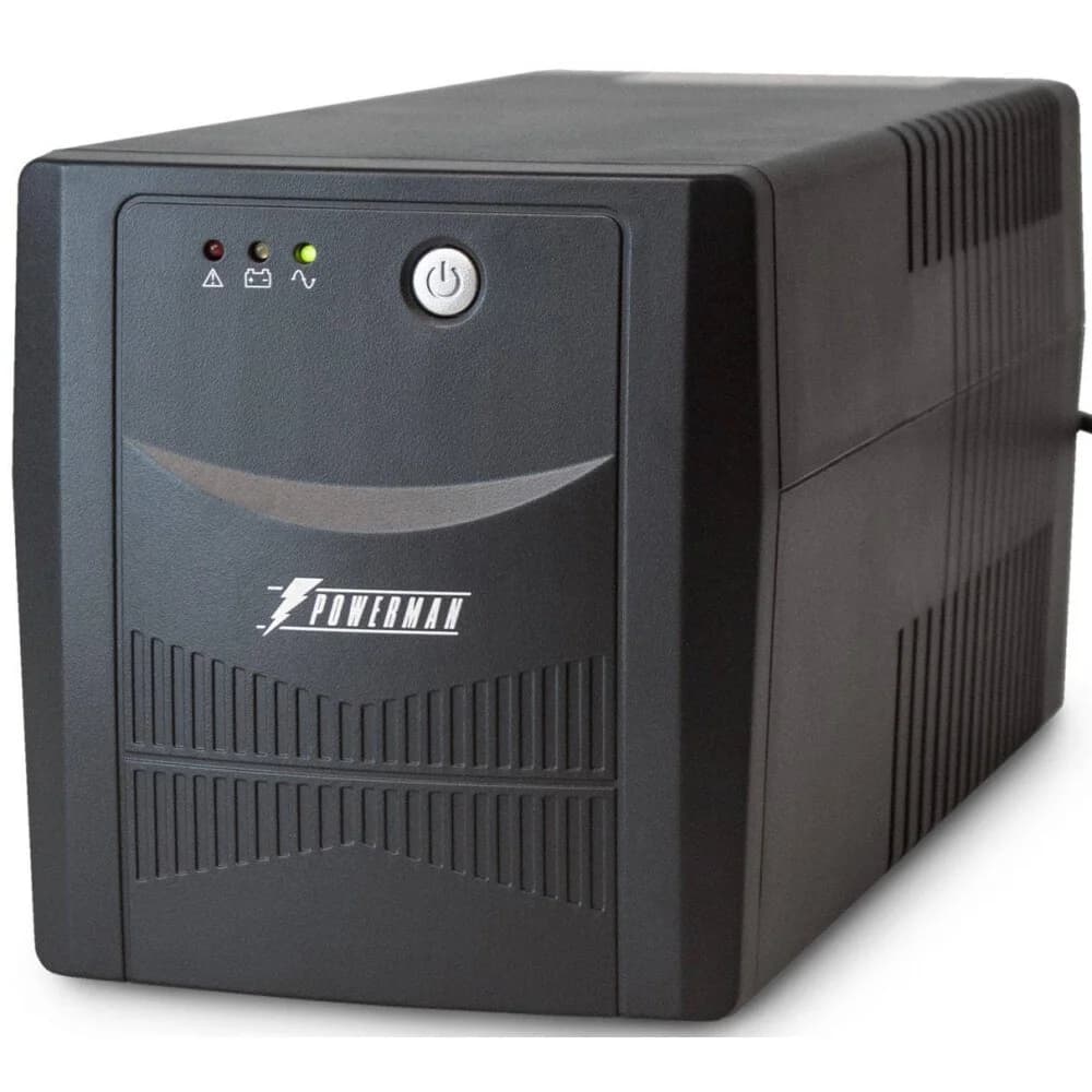 UPS POWERMAN Back Pro 1050 PLUS, line-interactive, 1050VA, 600W, 4 euro sockets with backup power, USB, battery 12V 7Ah 2 pcs., 353mm x 149mm x162mm, 10.3 kg.