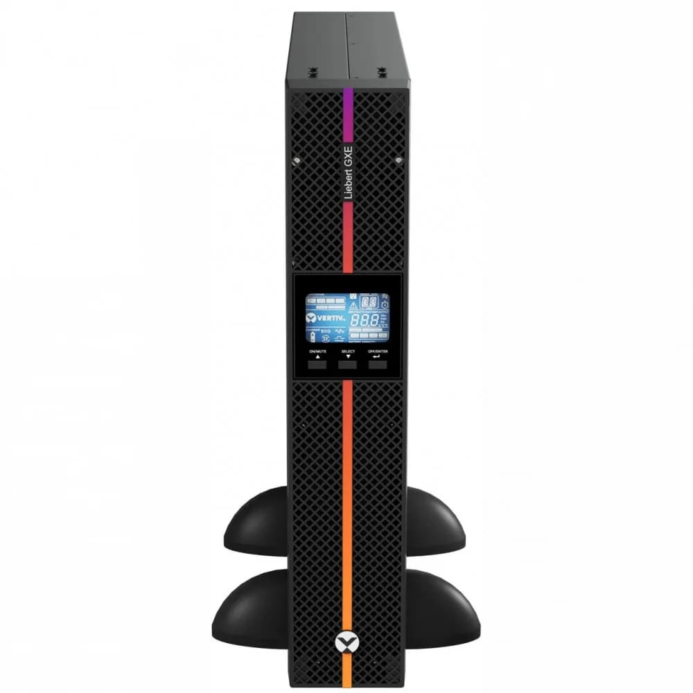 Liebert GXE UPS 3kVA 1ph UPS 230V Rack/Tower W/Batteries, C20 input/C13 x 8 output + C19 x 1, 2-year warranty, rack kit