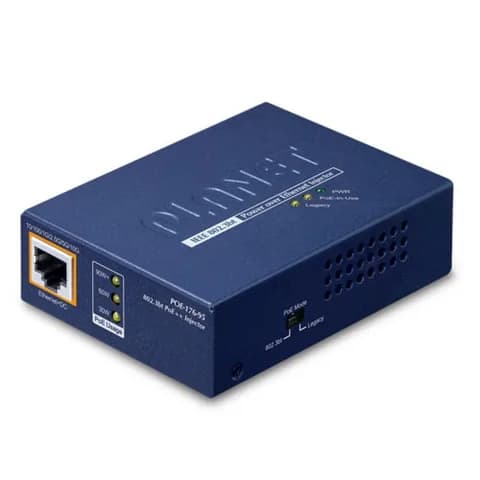 Инжектор/ PLANET POE-176-95 Single-Port 10Gbps 802.3bt PoE++ Injector (95 Watts, 802.3bt Type-4, PoH, force mode support, PoE Usage LED, 10/100/1G/2.5G/5G/10Gbps Data rate) -w/external 54V 130W AC p