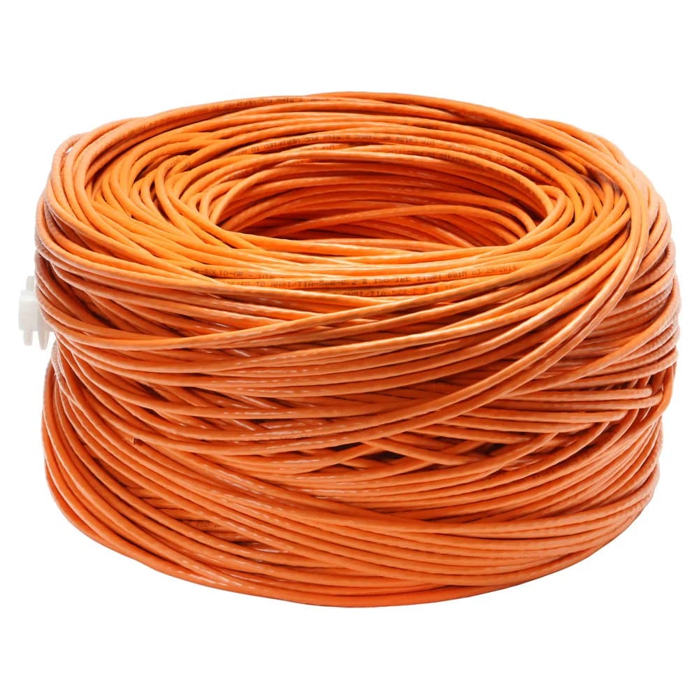 Cabeus UTP-4P-Cat.5e-SOLID-OR Кабель витая пара UTP (U/UTP), категория 5e, 4 пары (24 AWG), одножильный, оранжевый