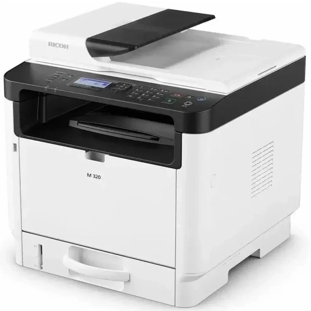 434088 - МФУ Ricoh M 320SE, A4, 256Мб, 32стр/мин, дуплекс, ADF35, LCD-экран, PS, LAN, стартовый картридж 1000стр, работает с расходкой тип SP330, официальная гарантия RICOH 1 год (замена 408536 M320