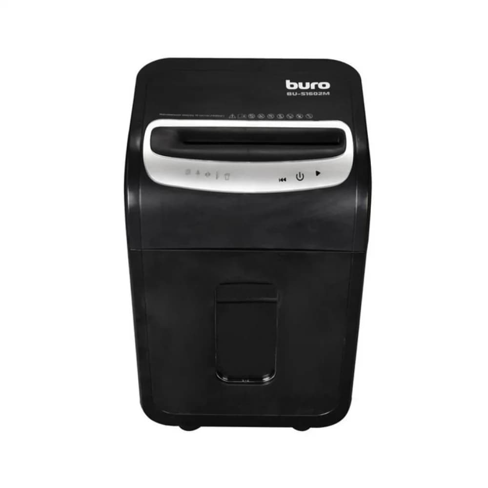 Buro Уничтожитель Office BU-S1602M (секр.P-5)/фрагменты/16лист./30лтр./пл.карты/CD) {1061639}