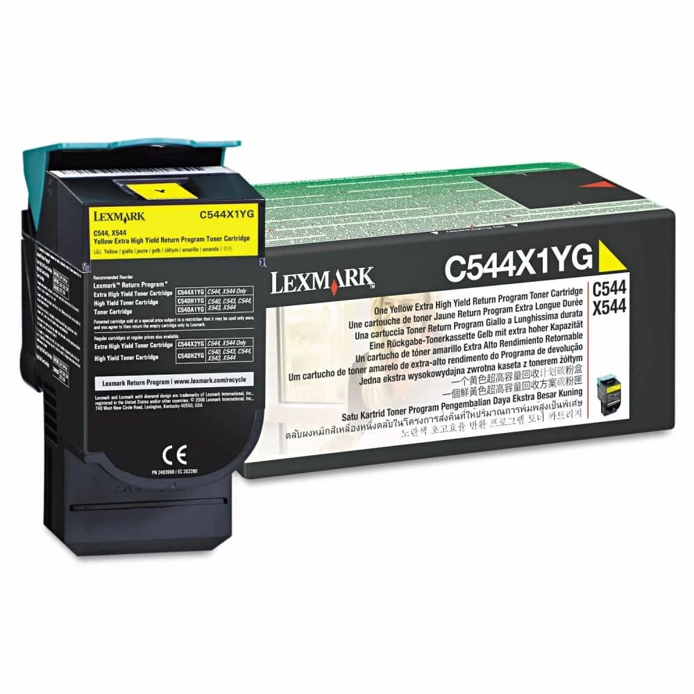 Жёлтый картридж сверхповышенной ёмкости для C544/X544, 4K (LRP)