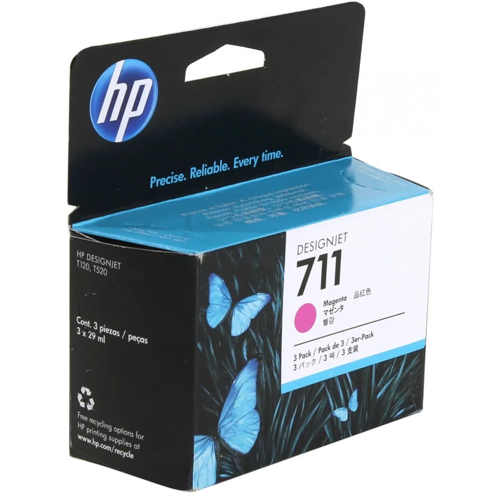 Cartridge HP 711 для Designjet T120.T520,пурпурный, 3*29мл., тройная упаковка