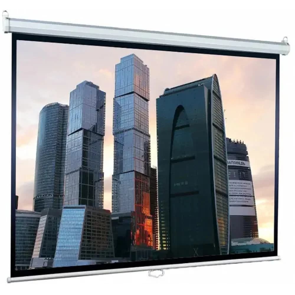 Настенный экран Lumien Eco Picture 220х220см (рабочая область 214х214 см) MW восьмигранный корпус, возможность потолочн./настенного крепления, уровень в комплекте, 1:1 (треугольная упаковка)