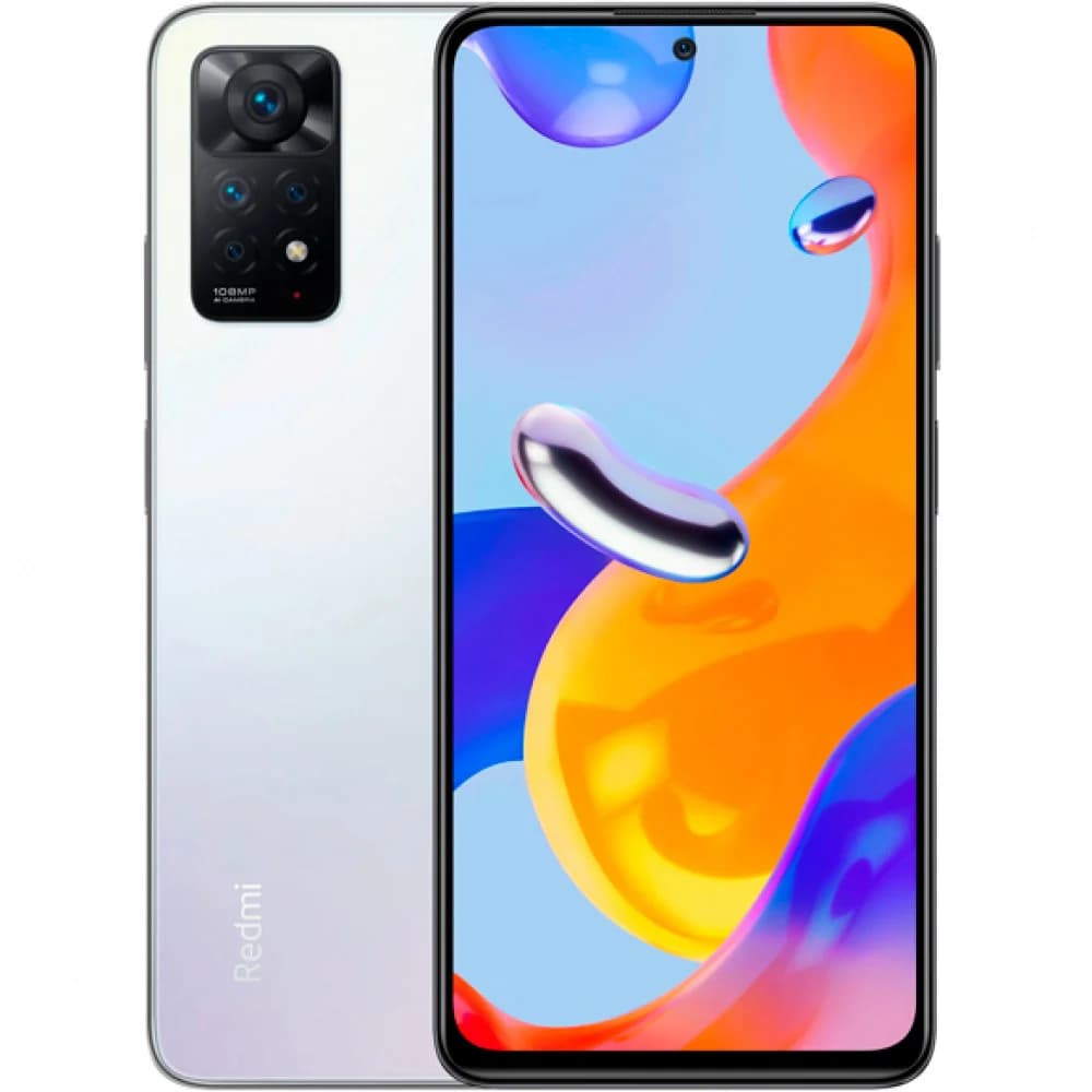 Мобильный телефон, Redmi, Note 11 Pro 8GB 128GB, 6.67" FHD+AMOLED, Аккумулятор 5000 мАч, 108MPx+8MPx+2MPx+2MPx/16MPx, Mediatek Helio G96, Gorilla Glass 5, NFC, Fast Charge 67W, (Polar White) Белый