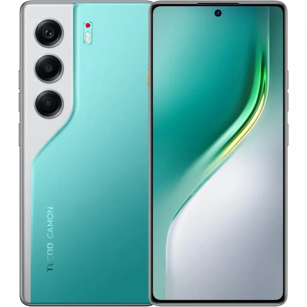 Смартфон Tecno Camon 40 256Gb 8Gb зеленый моноблок 3G 4G 6.78" Android 14 50Mpix 802.11 a/b/g/n/ac NFC GPS GSM900/1800 GSM1900 Protect