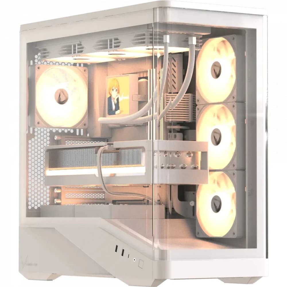 Компьютерный корпус, Formula V, Crystal U9 PA White, EATX/ATX/micro ATX, USB Type C/3.0*2, HD-Audio, Кулер 4*120 мм ARGB, Высота процессорного кулера до 182мм, Длина VGA до 420мм, 1*3.5"/1*2.5", Тол