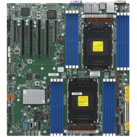 Системная плата/ MB Supermicro X13DEI, 2xLGA-4677, Intel Xeon SP gen 4, Intel C741, 16x DDR5 4800/4400/4000 MHz. 2x1Gbe Base-T BCM5720+1xMgmt LAN, 10xSATA3, 2xSATA-DOM, 6xUSB3, 4xPCI-Ex16+2xPCI-E x8