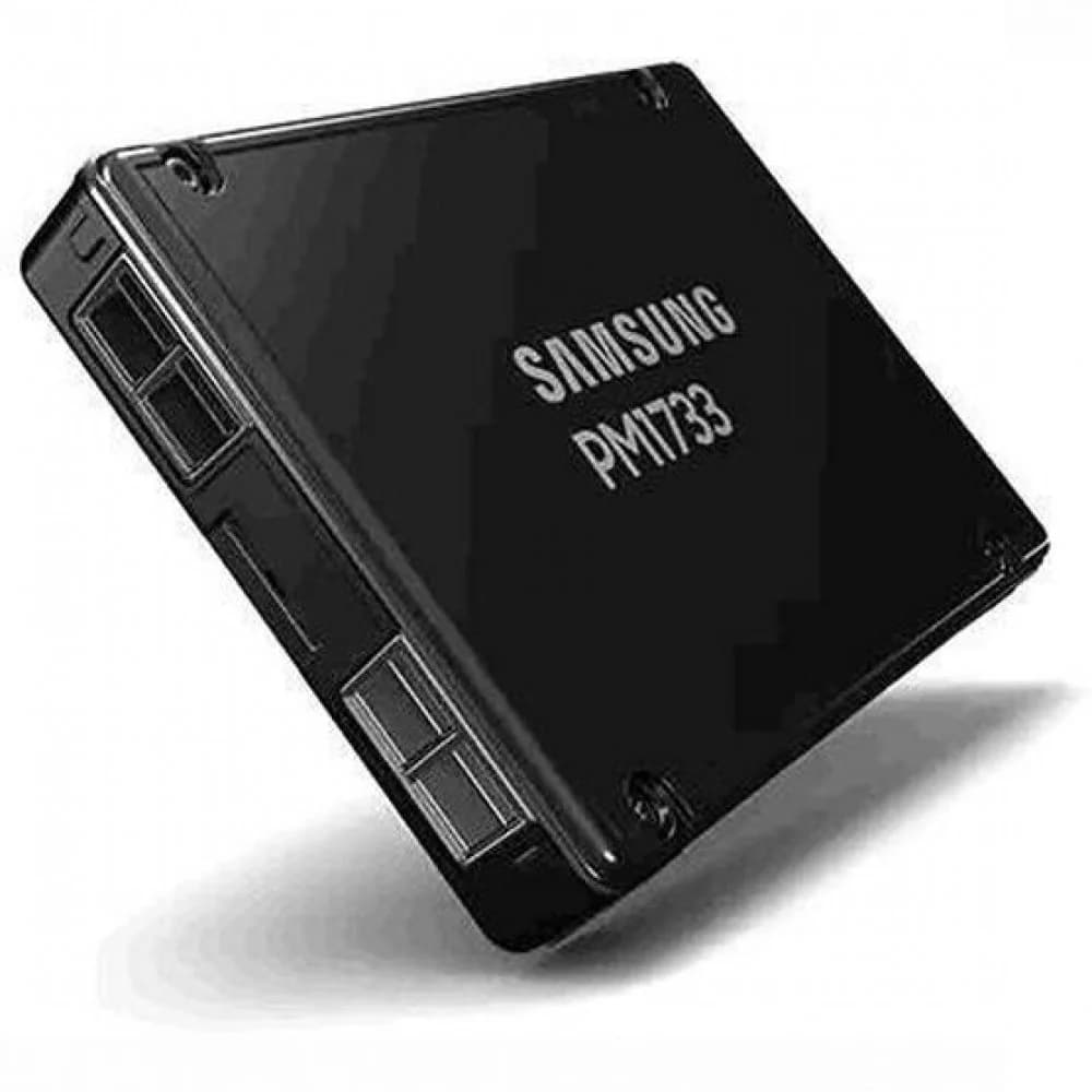 Твердотельный накопитель/ Samsung SSD PM1733, 7680GB, U.2(2.5" 15mm), NVMe, PCIe 4.0 x4/dual port x2, V-NAND, R/W 7000/3800MB/s, IOPs 1 450 000/135 000, TBW 14016, DWPD 1 (12 мес.) updated controlle