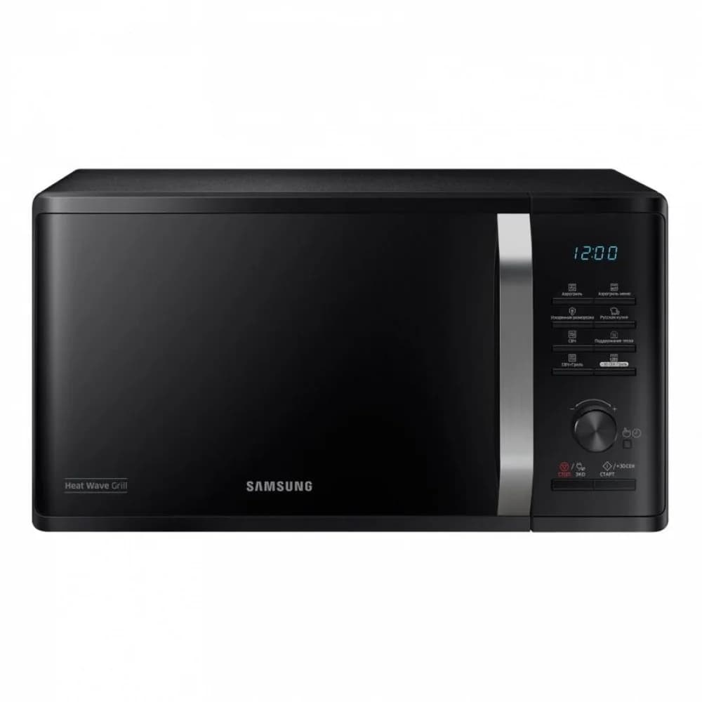 Микроволновая печь Samsung MG23K3575AK/BW, 800 Вт, 23 л, черный, гриль, электр/мех упр, 20 автопр.