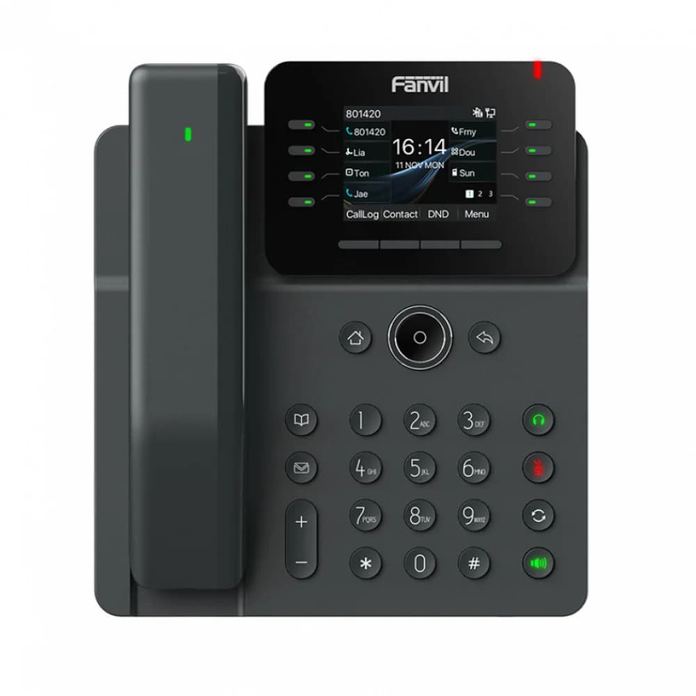 SIP-Телефон Fanvil V62 Pro, 12 SIP-акк., 2,8", 320x240 Цвет. экран, POE, БП в комп., 2x1 Gbps