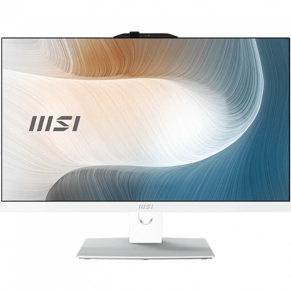 Моноблок MSI Modern AM242P 1M-1022XRU 23.8" Full HD Core 5 120U (1.4) 16Gb SSD512Gb Graphics без ОС GbitEth WiFi BT 120W клавиатура мышь Cam белый 1920x1080