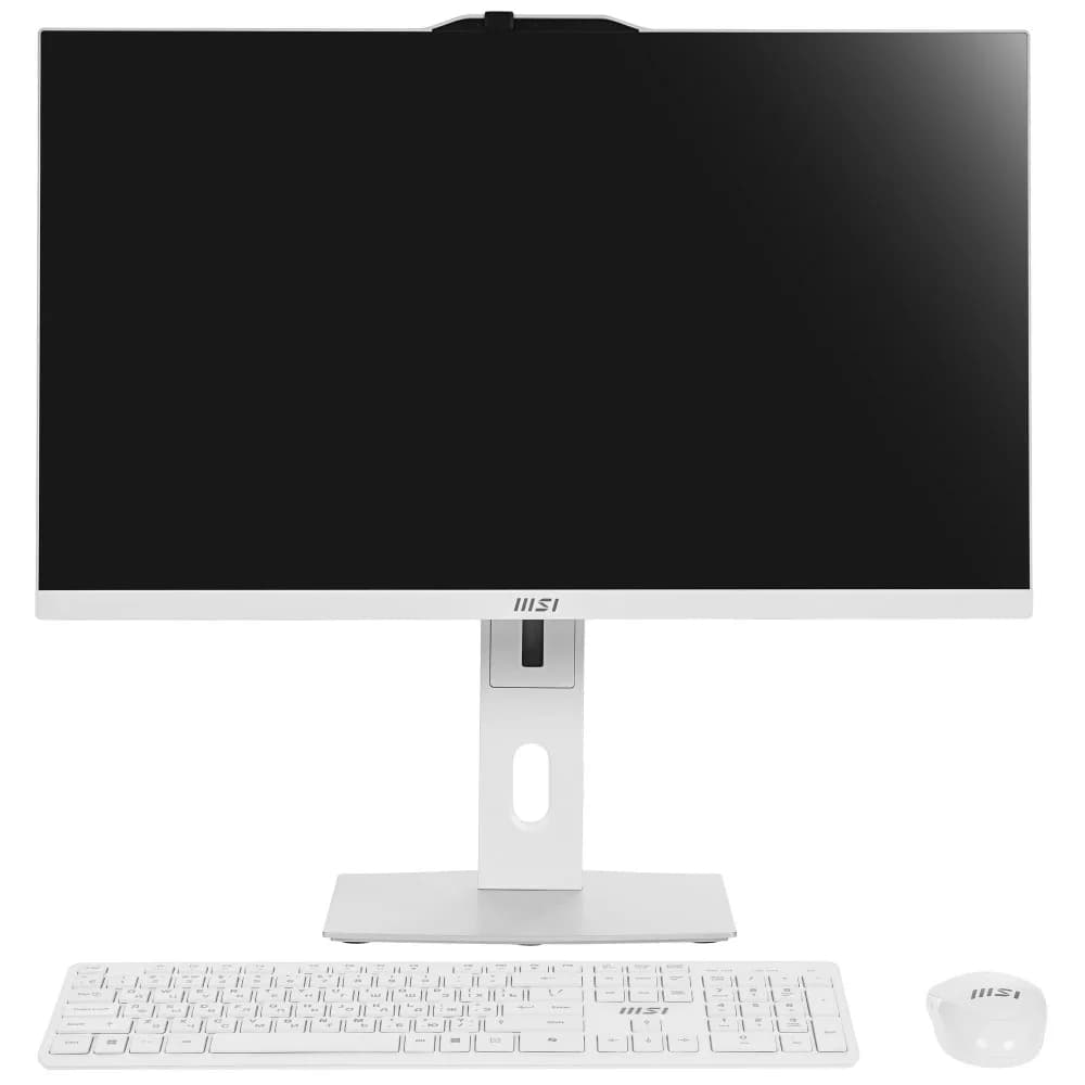 Моноблок MSI Modern AM242P 1M-1020XRU 23.8" Full HD Core 7 150U (1.8) 16Gb SSD512Gb Graphics без ОС GbitEth WiFi BT 120W клавиатура мышь Cam белый 1920x1080