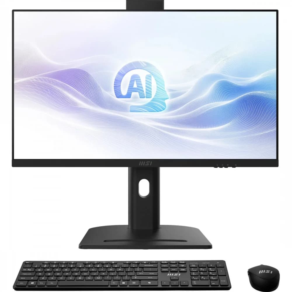 Моноблок MSI Modern AM273QP AI 1UM-089XRU 27" WQHD Core Ultra 7 155H (1.4) 16Gb SSD1Tb Graphics CR без ОС 2.5xGbitEth WiFi BT 150W клавиатура мышь Cam черный 2560x1440