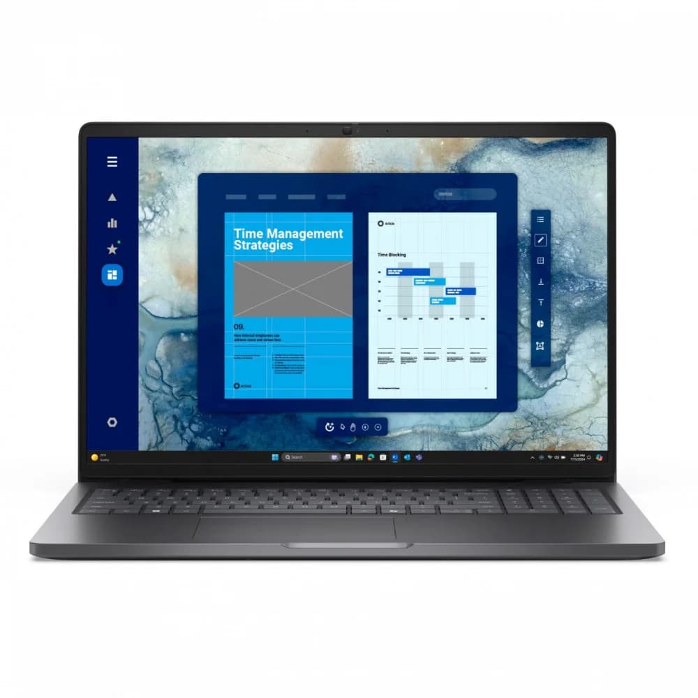 Ноутбук Dell/Pro 16 PC16250/3г/Core Ultra 5/235U/2 GHz/16 Gb/SSD/512 Gb/No ODD/Graphics/integrated/16 ''/1920x1200/Windows 11/Pro/Backlit Kb/Fingerpri