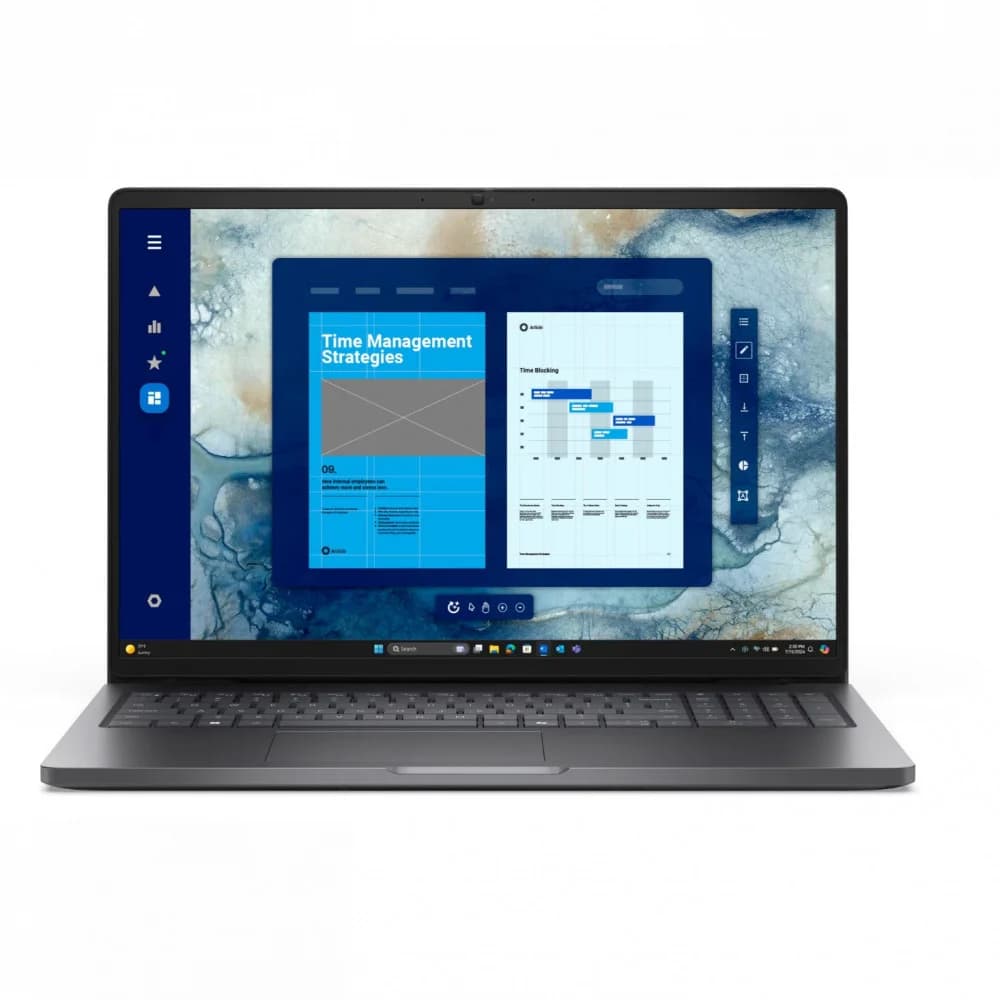 Ноутбук Dell/Pro 16 PC16250/3г/Core Ultra 7/255U/2 GHz/16 Gb/SSD/512 Gb/No ODD/Graphics/integrated/16 ''/1920x1200/Windows 11/Pro/Backlit Kb/Fingerpri