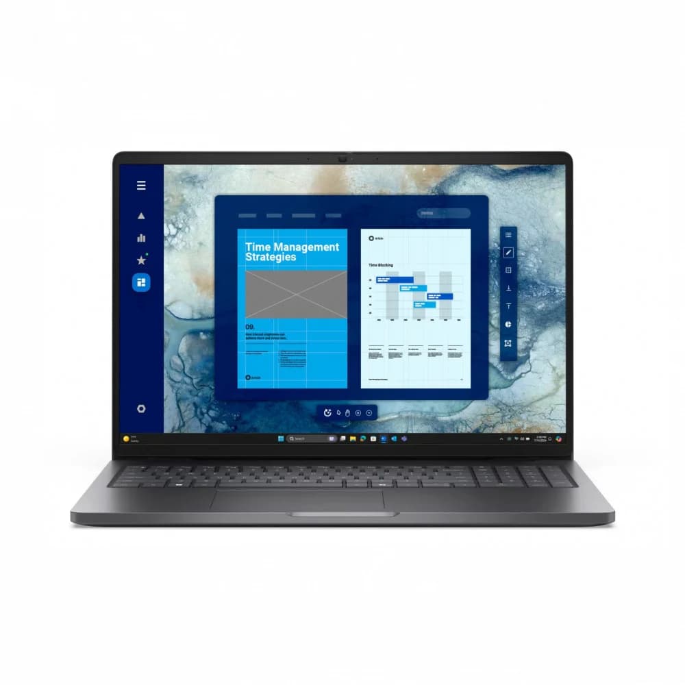 Ноутбук Dell/Pro 16 PC16255/3г/Ryzen AI 5/PRO 340/2 GHz/16 Gb/SSD/512 Gb/No ODD/Radeon/840M/16 ''/1920x1200/Windows 11/Pro/Backlit Kb/Fingerprint Read