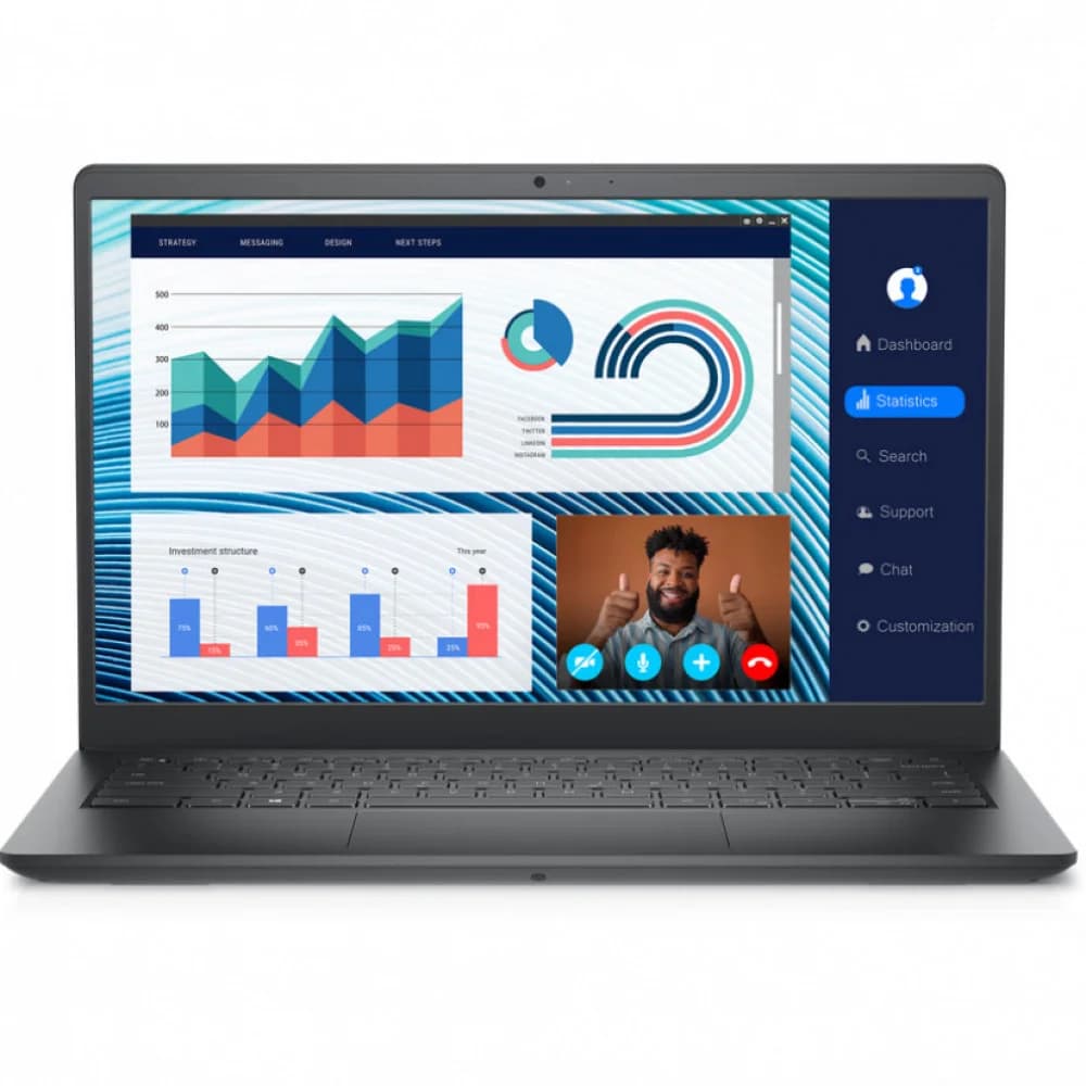 Ноутбук DELL Vostro 3420, Core i3 1215U-1.2GHz/14"HD/256GB/8GB/Intel UHD/WL/BT/Cam/W11Pro