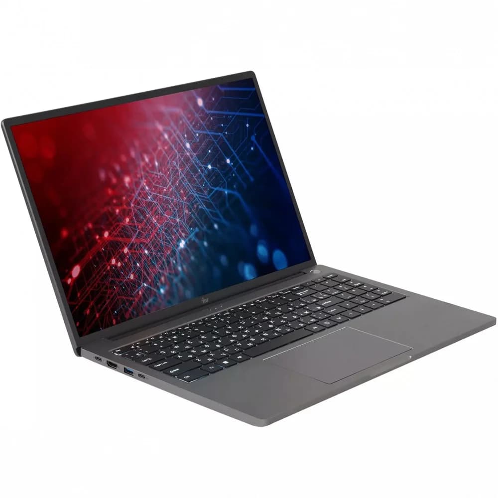 Ноутбук IRU Strato 16ALMR Core i5 12450H 16Gb SSD256Gb Intel UHD Graphics 16" IPS FHD (1920x1200) Windows 11 Pro grey WiFi BT Cam 5400mAh (2142315)