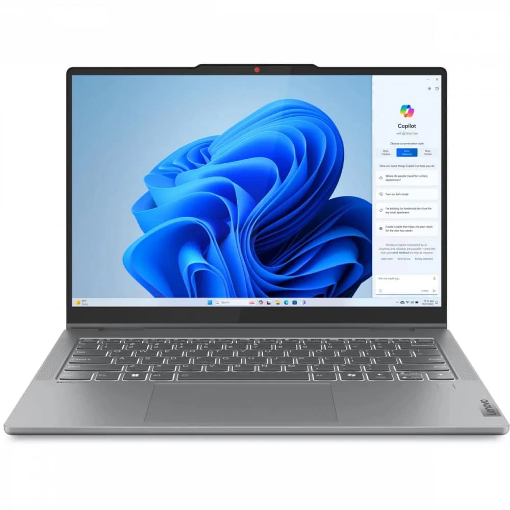 Ноутбук Lenovo IdeaPad 5 14IRH9 Core i5 13420H 16Gb SSD512Gb Intel UHD Graphics 14" IPS Touch WUXGA (1920x1200) без ОС grey WiFi BT Cam (83KX007VRK)