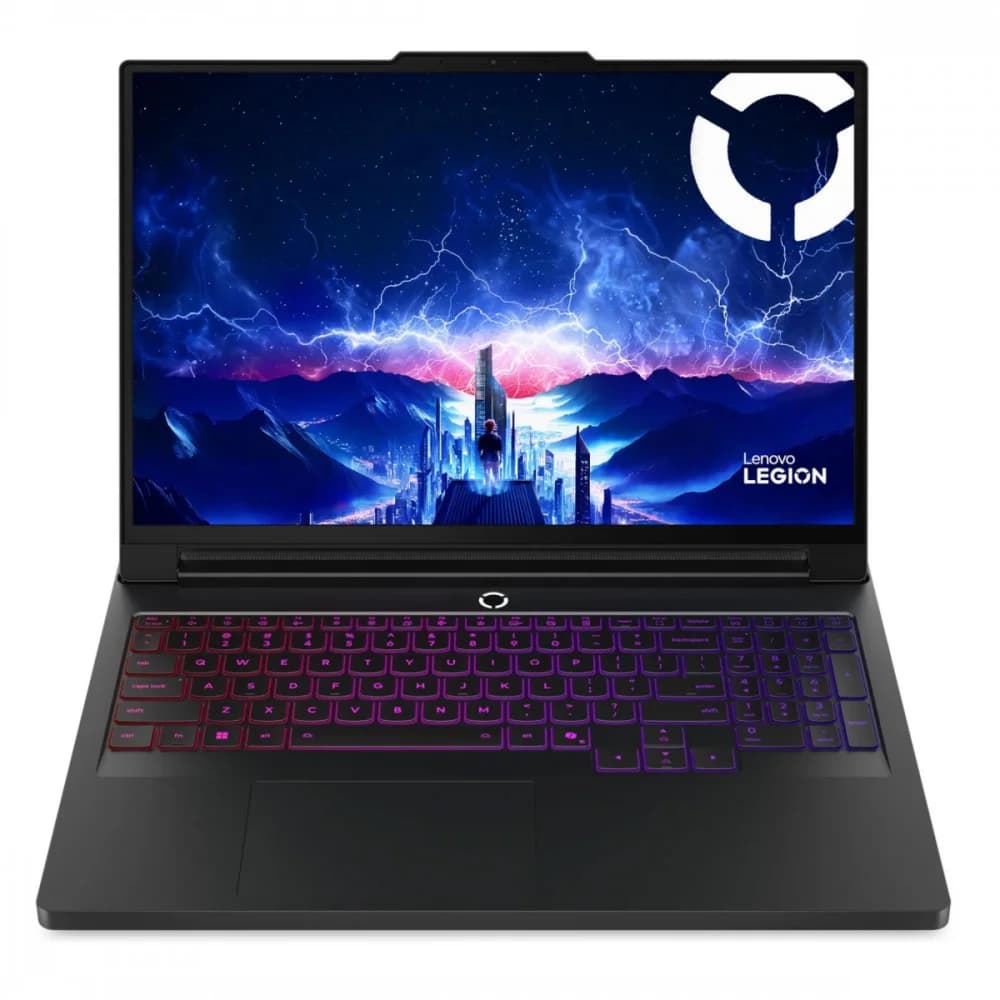 Ноутбук/ Lenovo Legion Pro 7 16IAX10H 16"(2560x1600 OLED 240Hz)/Intel Core Ultra 9 275HX(2.2Ghz)/65536Mb/1024SSDGb/noDVD/Ext:NVIDIA GeForce RTX 5080(16384Mb)/Cam/BT/WiFi/99WHr/war 1y/2.57kg/eclipse