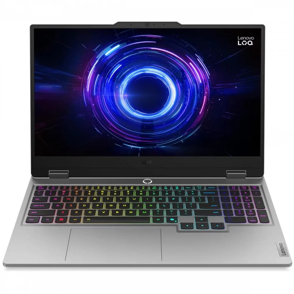 Ноутбук Lenovo LOQ 15IRX10 Core i7 14700HX 16Gb SSD512Gb NVIDIA GeForce RTX 5060 8Gb 15.6" IPS FHD (1920x1080) без ОС grey WiFi BT Cam (83JE00YLPS)
