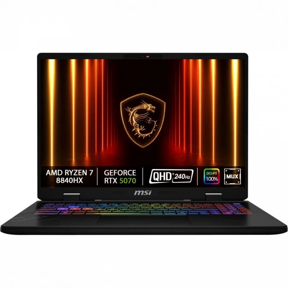 Ноутбук MSI Crosshair A16 HX D8WGKG-078XRU AMD Ryzen 7 8840HX/32Gb/SSD1Tb/RTX5070 8Gb/16"/IPS/WQXGA/2560x1600/240Hz/NoOS/Cosmos Gray (9S7-15PL21-078)