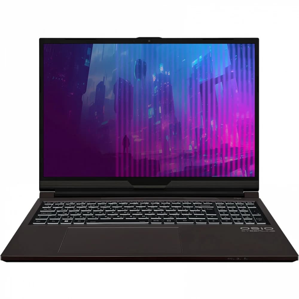 Ноутбук Osio CyberLine C160i-003 Core i5 12600H 16Gb SSD512Gb NVIDIA GeForce RTX4060 8Gb 16" IPS WUXGA (1920x1200) noOS brown WiFi BT Cam 3410mAh