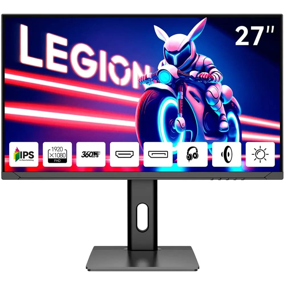 Монитор 27" AIWA MD2710 Black (IPS, 1920x1080, HDMI+HDMI+DP+DP, 1 ms, 178°/178°, 300 cd/m, 1000:1, 360Hz, Spk, Pivot)