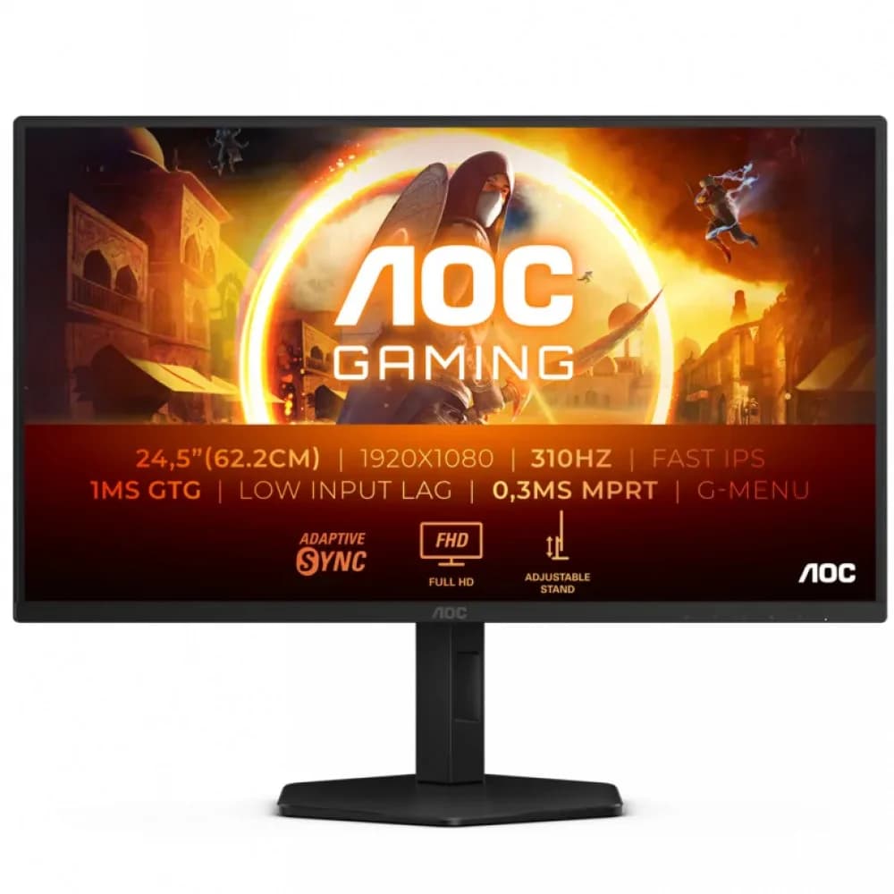 Монитор Игровой 24,5" AOC 25G4SXU/01 IPS 1920x1080 310Hz 1ms 400cdm 1000:1 2xHDMI 1xDP Черный