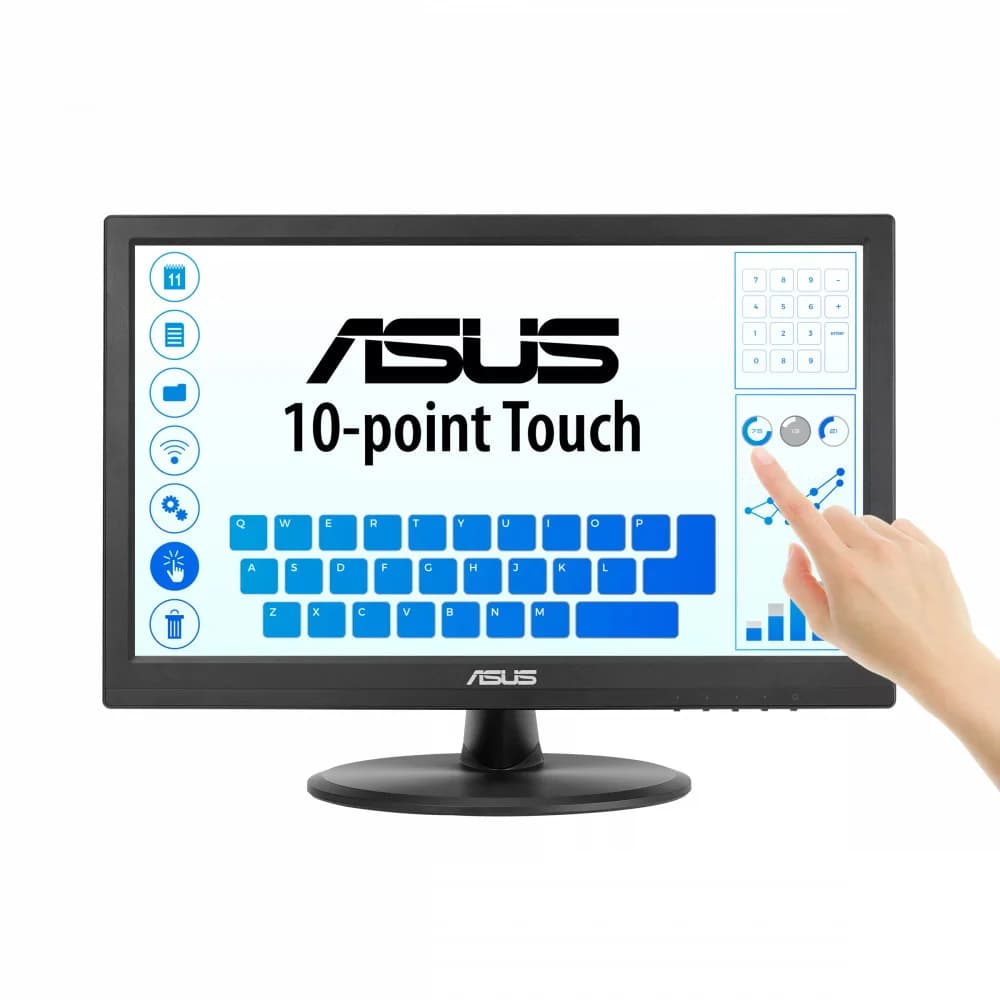 Монитор Asus 15.6" VT169HE черный IPS LED 5ms 16:9 HDMI матовая 1000:1 220cd 178гр/178гр 1920x1080 60Hz VGA FHD Touch 4.11кг