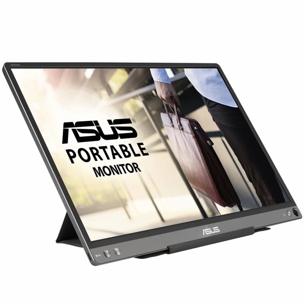 ASUS 15.6" MB16ACE IPS USB-Portable Monitor, 1920x1080, 5ms, 250cd/m2, 800:1, 178°/178°, USB Type-C, 60Hz, Pivot Auto-Rotate, Ultra-slim, SmartCase, Compatible Thunderbolt 3, DarkGray, 90LM0381-B041